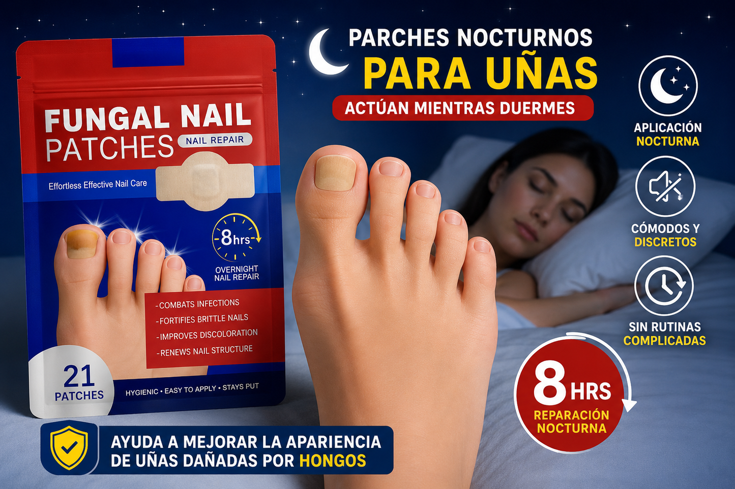 Parches Nocturnos Para Uñas